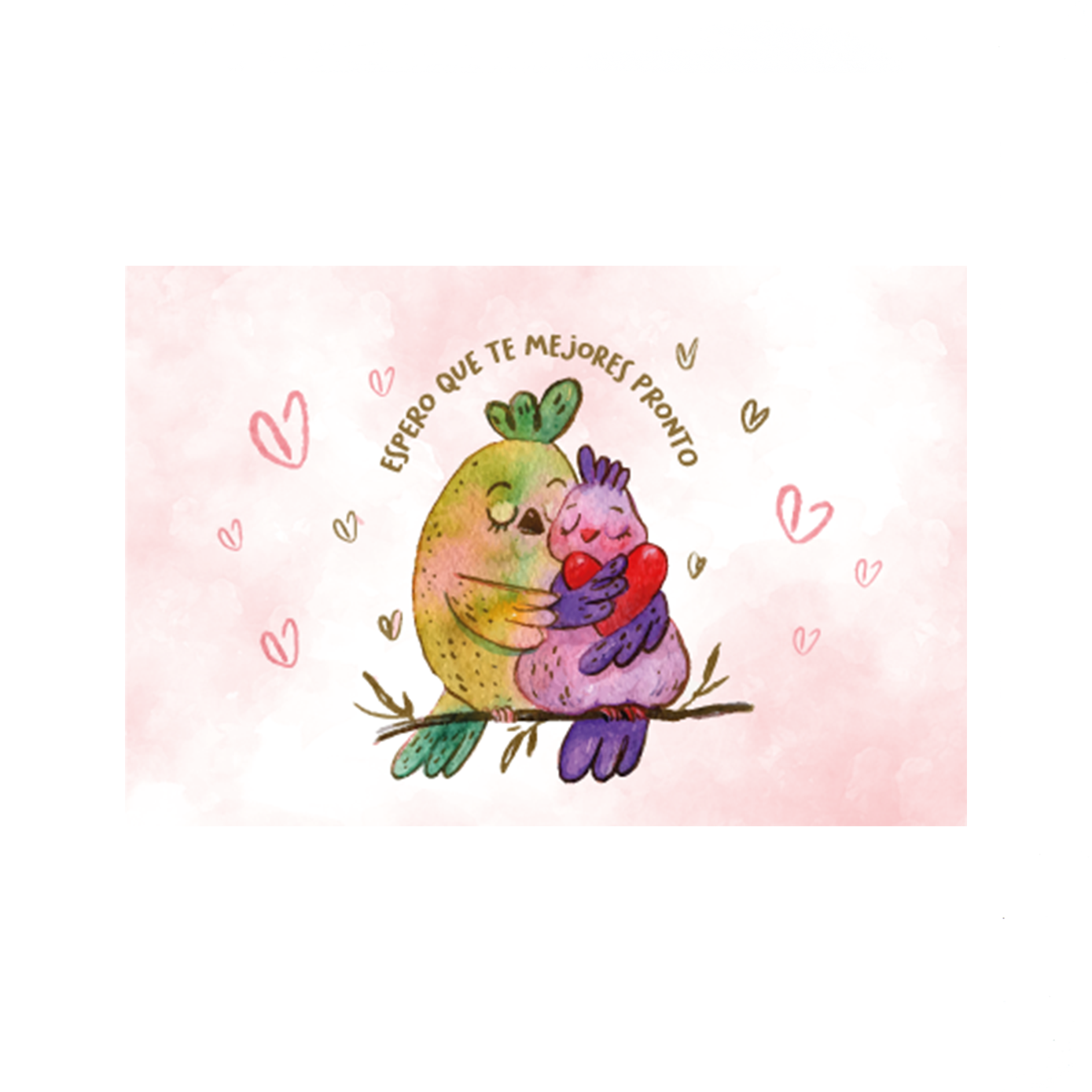 "Espero que te mejores pronto". Pajaritos