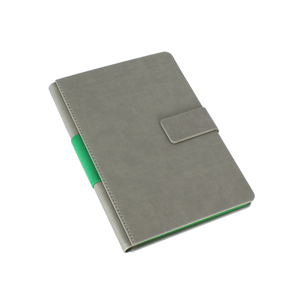 LIBRETA GRIS CIERRE IMANTADO