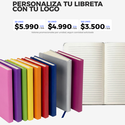 LIBRETAS COLORSKINE CON TU LOGO