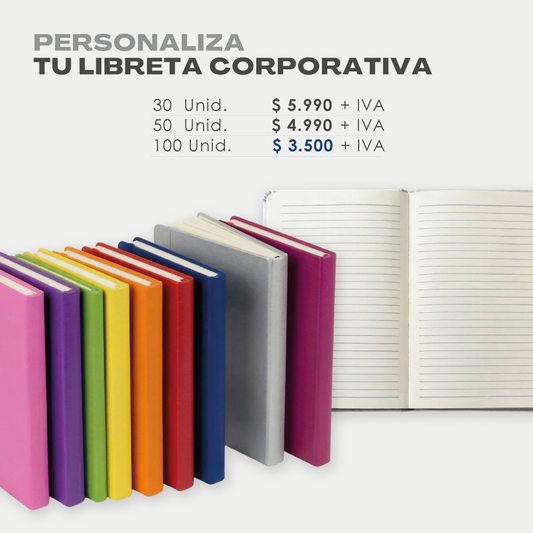 LIBRETAS COLORSKINE CON TU LOGO