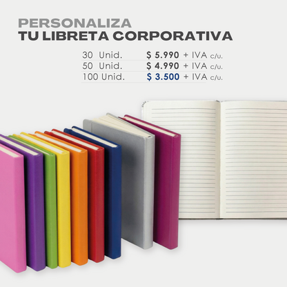 LIBRETAS COLORSKINE CON TU LOGO