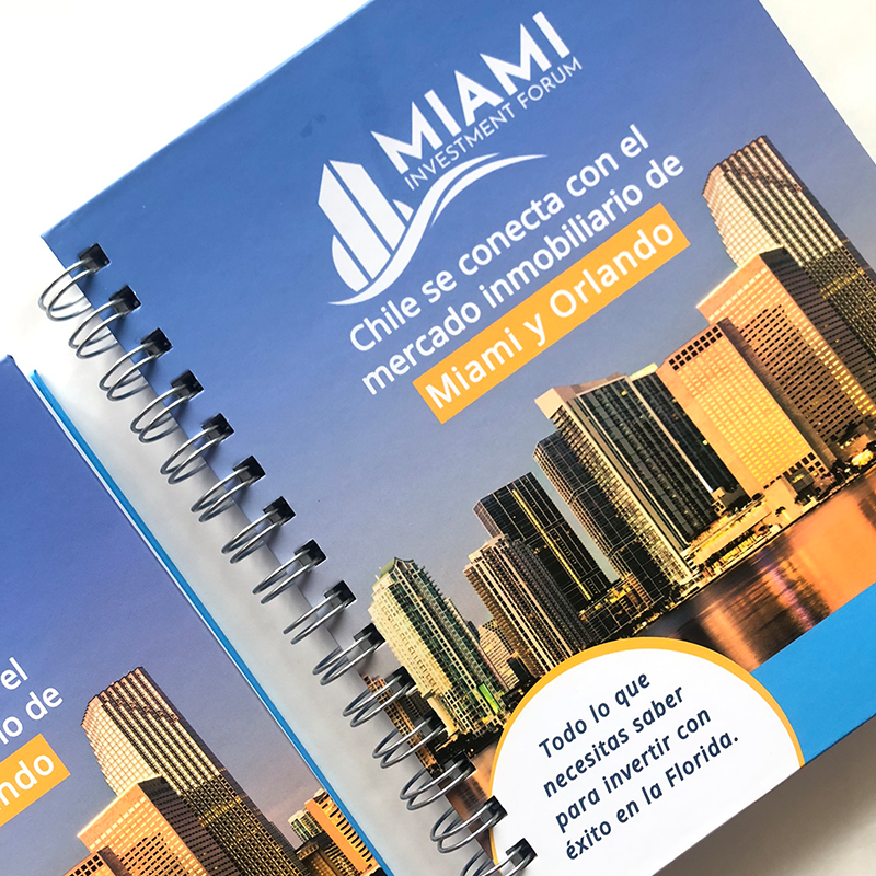 cuaderno corporativo anillado personalizado impresion offset full color con espiral